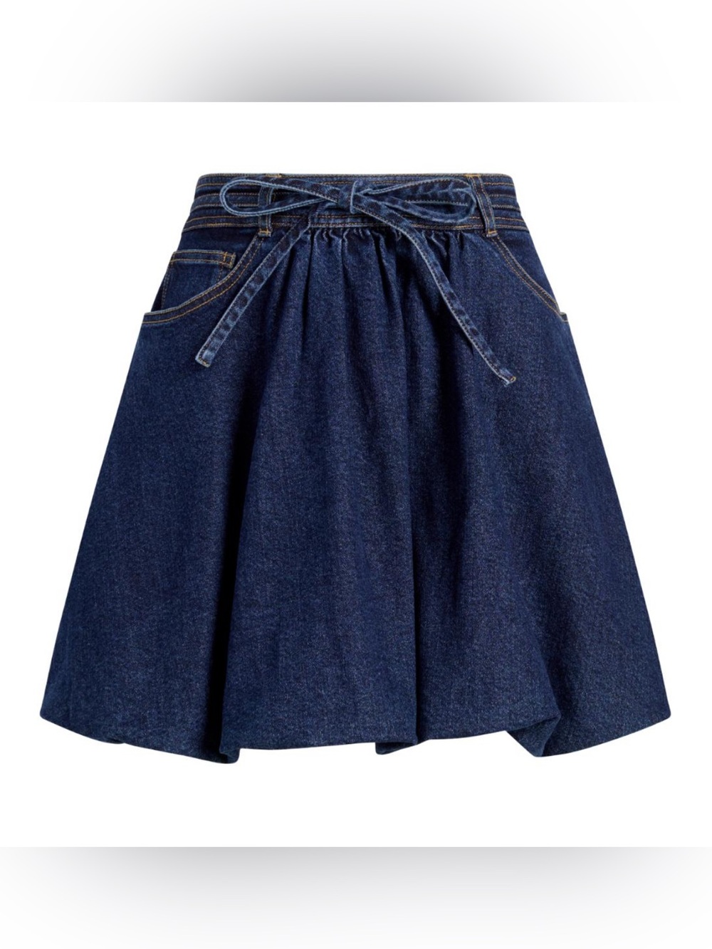 cinq a sept Navy Puff  Denim Shirt
